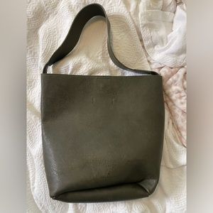 Anthropologie Tote Faux Green Leather Miranda Shoulder Bag